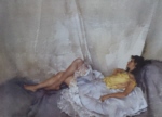 russell flint, Cecilia Reclining, limited edition print