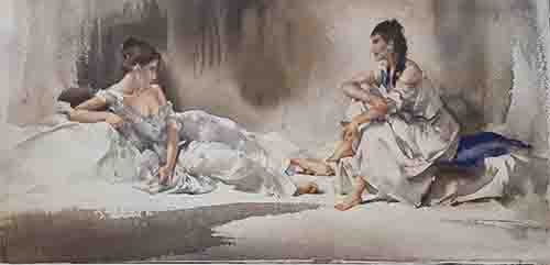 sir william russell flint, Confidential Exchanges limited edition print