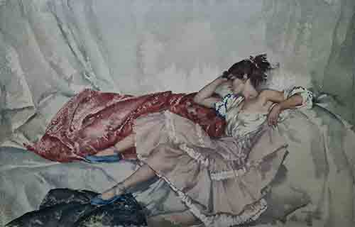 sir william russell flint, Girl from Orio, limited edition print