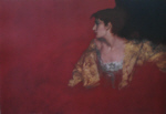 russell flint, Red Background, print