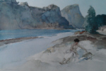 sir william russell flint Roxanne by the Ardeche limited edition print