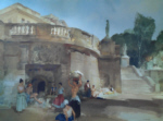 sir william russell flint under the palace terrace Compiegne signed limited edition print