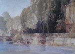 sir william russell flint, Under the terrace, Brantome, limited edition print