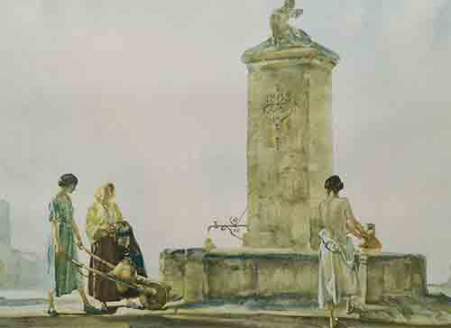 sir william russell flint The Whispering Well signed limited edition print