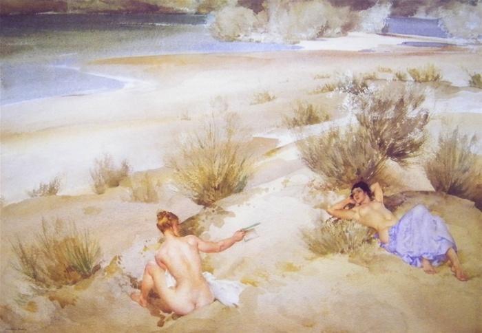 sir william russell flint Alexandrine and Josette