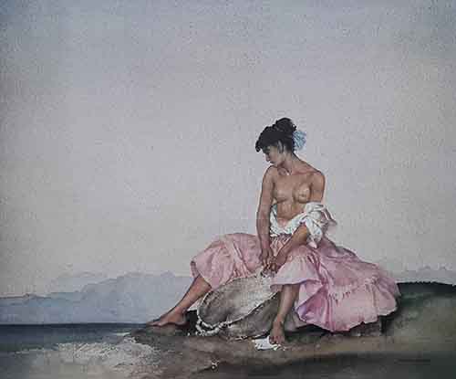 russell flint, Ariadne,, limited edition print russell flint, Ariadne,print