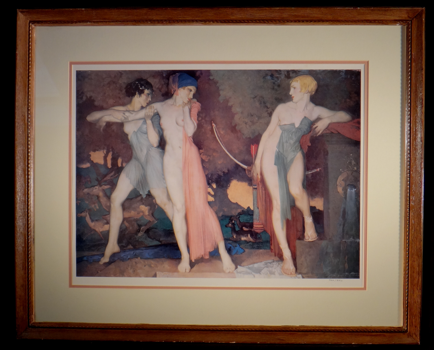 russell flint, artemis and chione, print