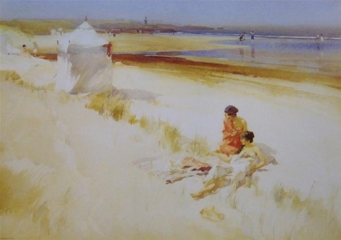 sir william russell flint the Beach hut