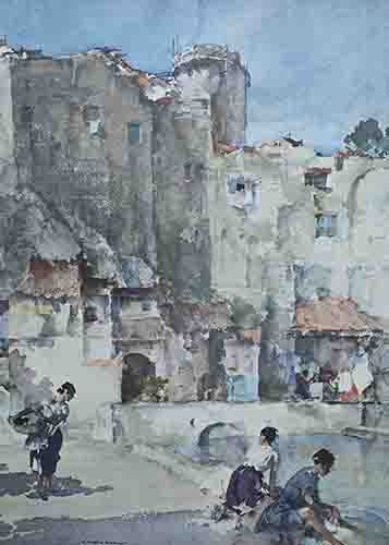 sir william russell flint, Beyond the Walls, limited edition print