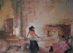 sir william russell flint in a Burgundian Granary limited edition print