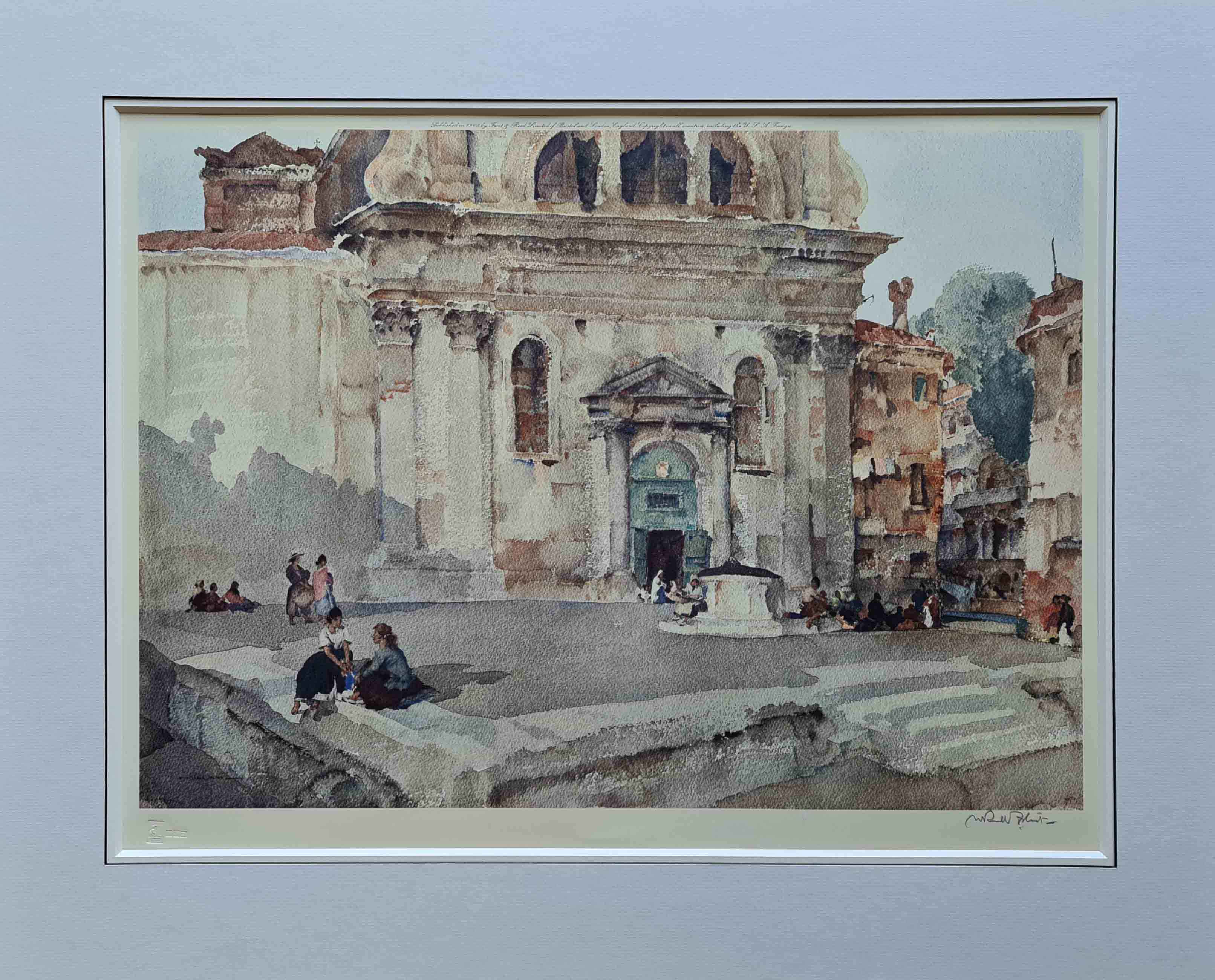 russell flint, campo san trovaso, print