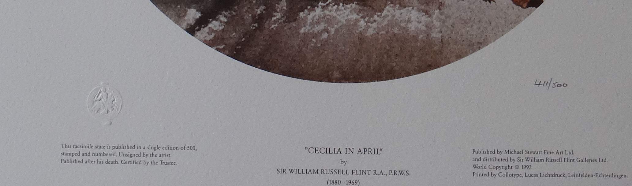 russell flint cecilia in april print, details