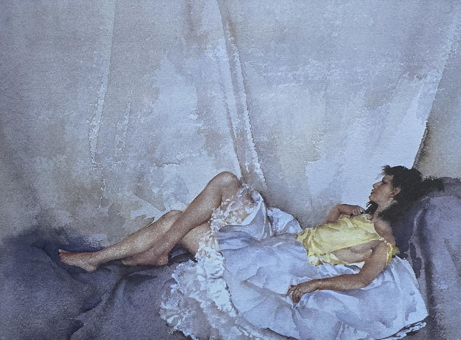 russell flint, cecilia reclining, print