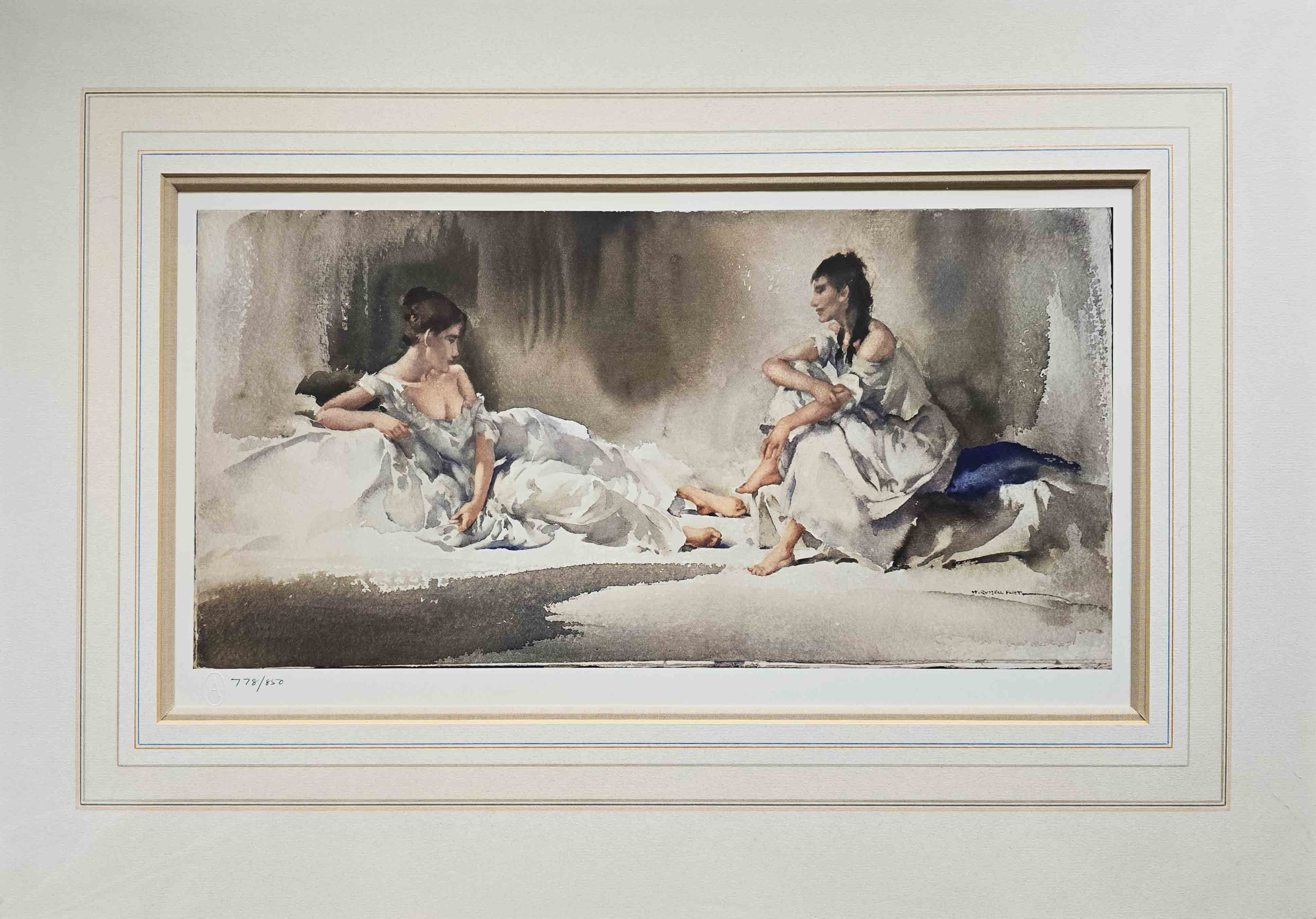 russell flint, confidential exchanges, print