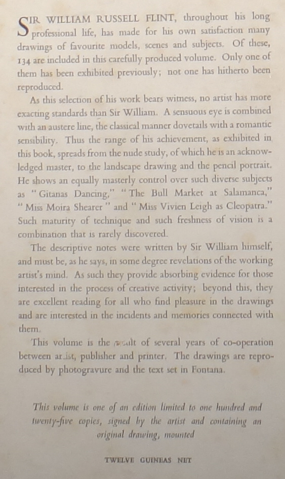 drawings book rear, sir william russell flint