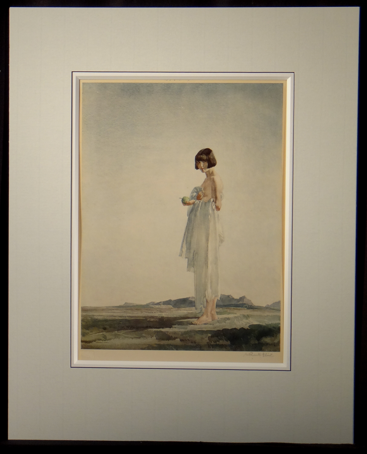 russell flint eve the girl with bobbed hair print russell flint eve the girl with bobbed hair print