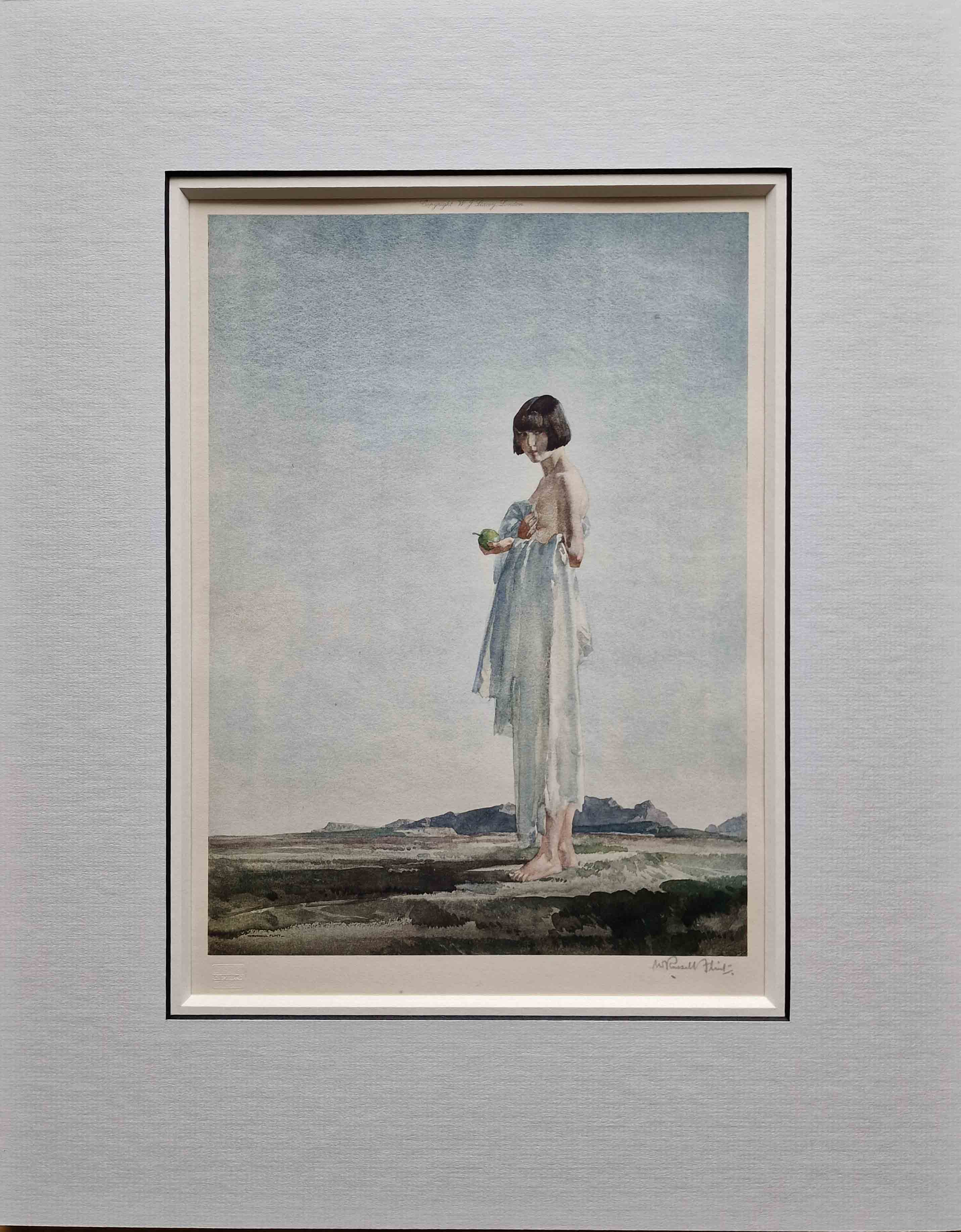 russell flint eve the girl with bobbed hair print