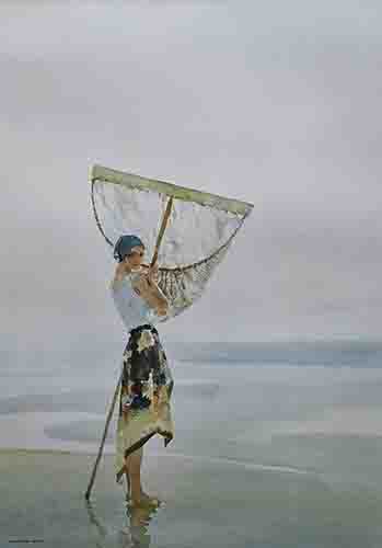 russell flint Eve with her net