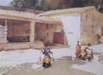 sir william russell flint The farm yard, Argilliers, Languedoc calendar print