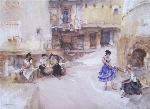 sir william russell flint The festival dress Cordes calendar print