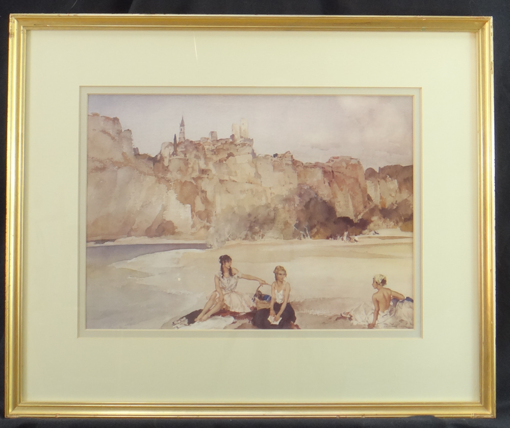 sir william russell flint, firstarrivals, framed print sir william russell flint, firstarrivals, framed print