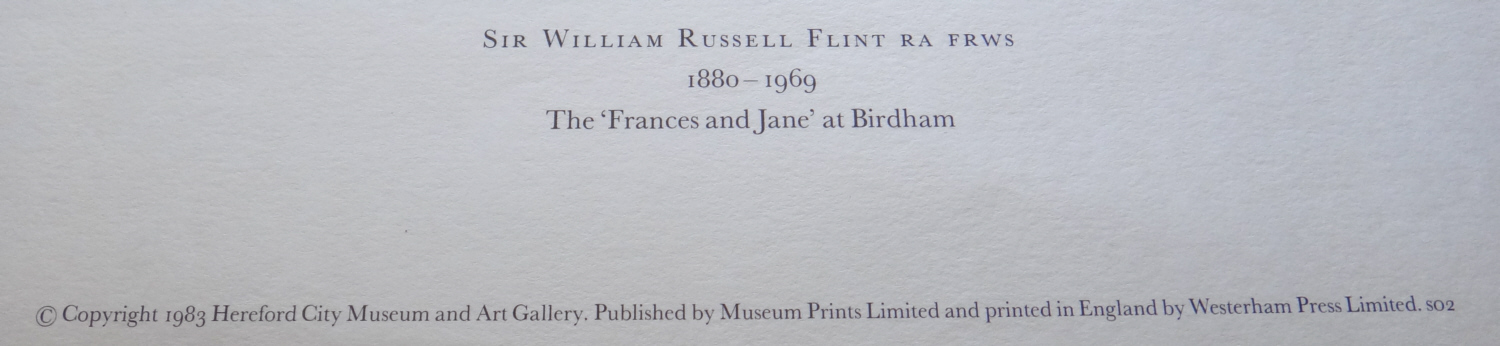 russell flint francis and jane at birdham, print