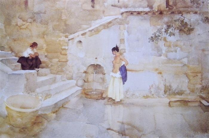 sir william russell flint The garden tap