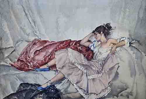 sir william russell flint, Girl from Orio, limited edition print