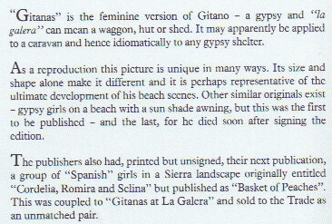 russell flint  gitanas at la Galera text