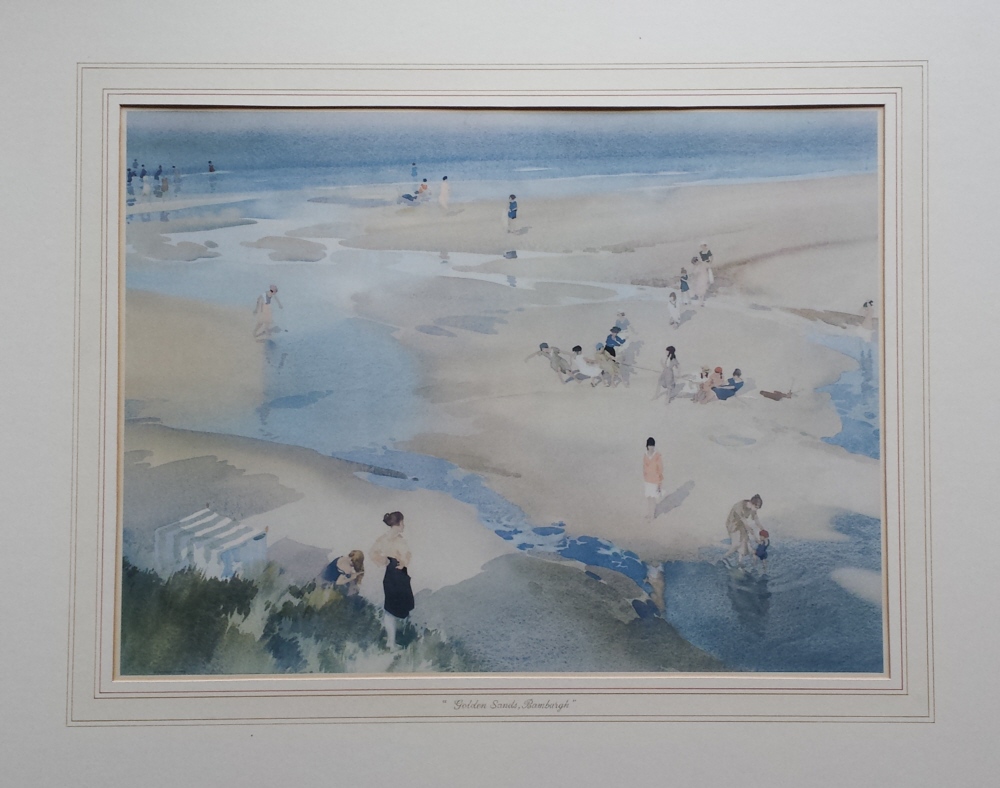 sir william russell flint golden sands Bamburgh print