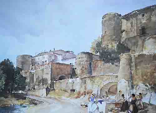 russell flint, gossipers at Le Castellet, limited edition print russell flint gossipers at Le Castellet