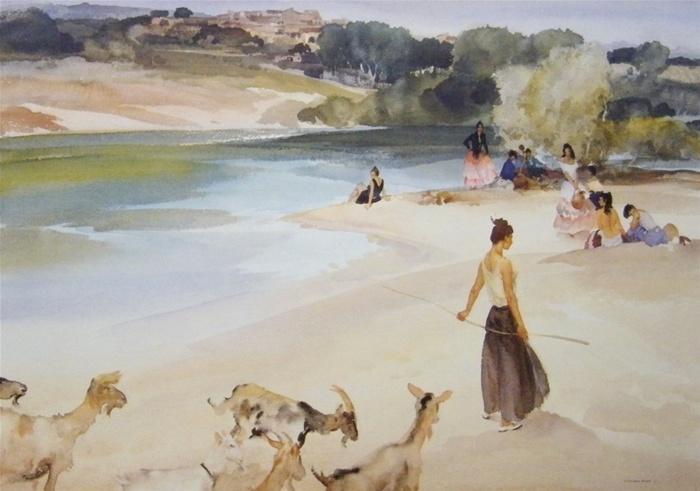 sir william russell flint Gypsies and goats