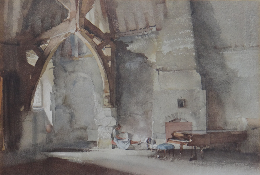 Dell Quay Sussex By Sir William Russell Flint 1949 old print CHICHESTER 