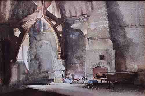 sir william russell flint, Interior at Chichester, print russell flint, Interior at Chichester, limited edition print