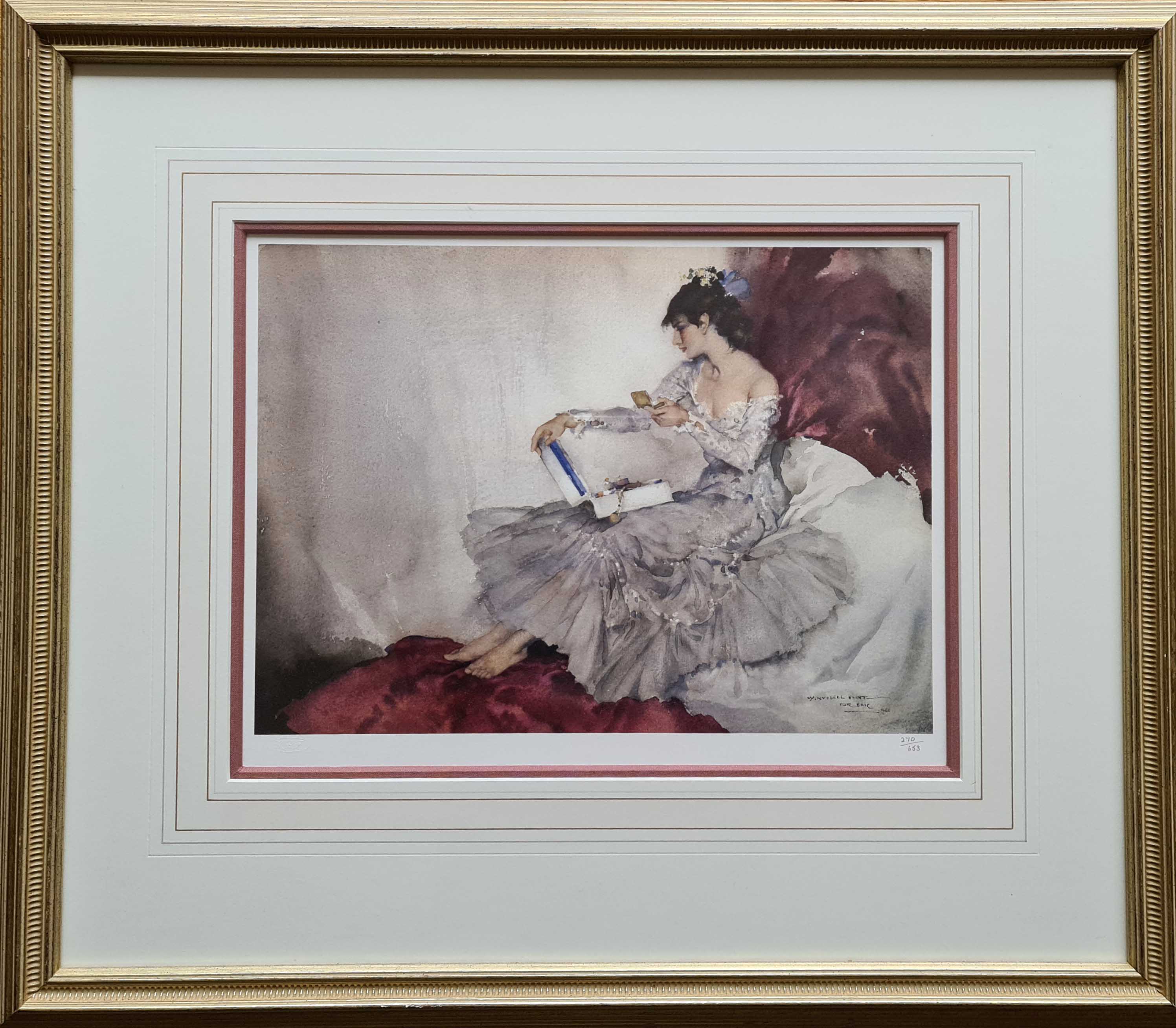russell flint, signed limited edition print jewel box russell flint, signed limited edition print, jewel box