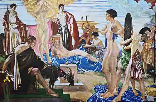 sir william russell flint Judgement of Paris, limited, print russell flint Judgement of Paris, limited edition print