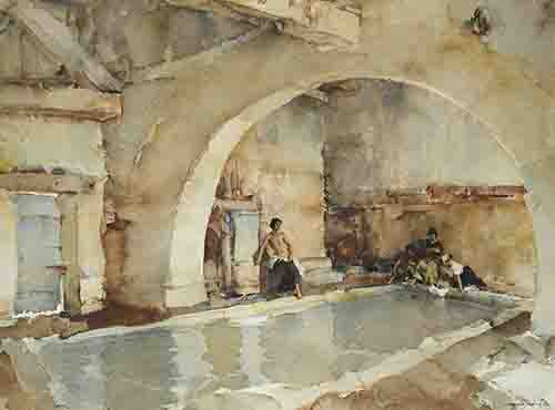 russell flint model reclining