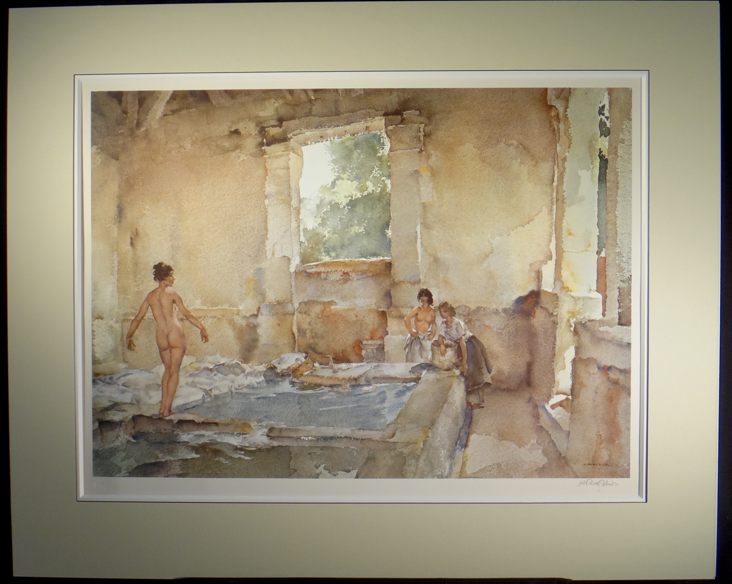 signed limited edition print, Lavoir la Bastide, sir william russell flint