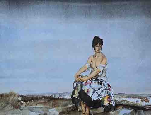 russell flint, madamoiselle Sophie, limited edition print russell flint, madamoiselle Sophie