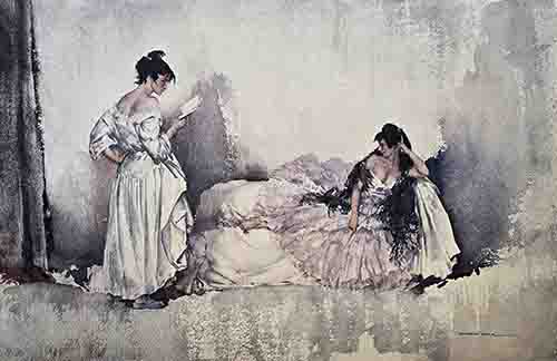 sir william russell flint, memorizing Act II, limited edition print