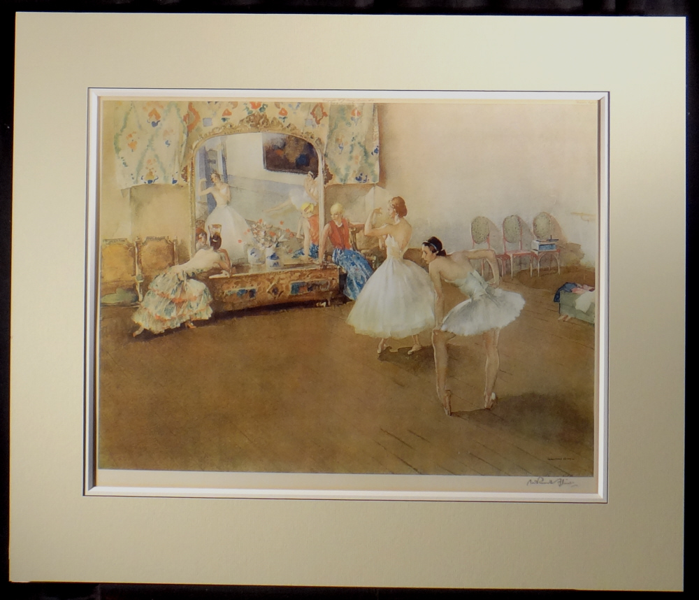 russell flint mirror of the ballet print mounted