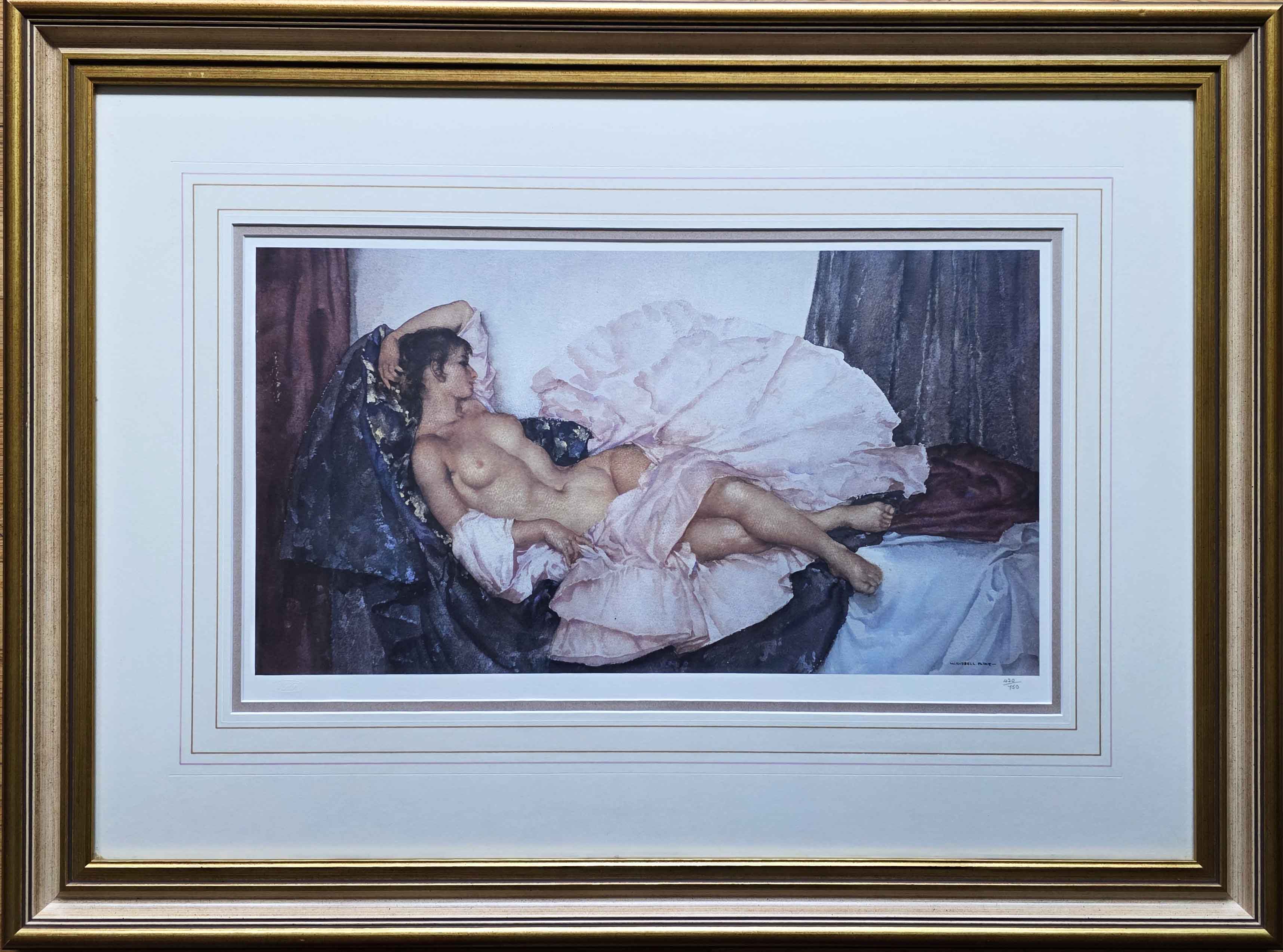 russell flint, limited edition print, Model Reclining