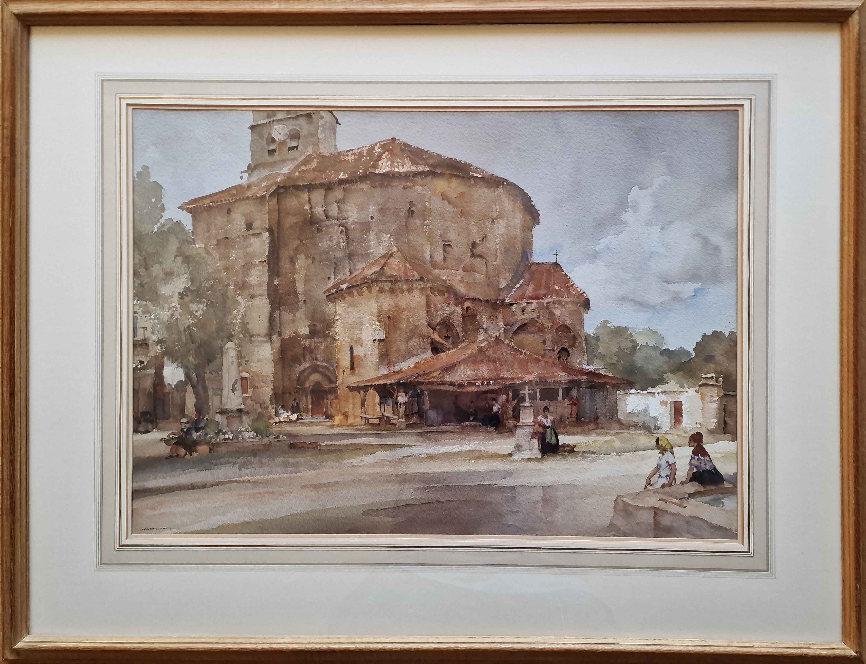 original watercolour, The Abbey, St. Jean de Cole , sir william russell flint