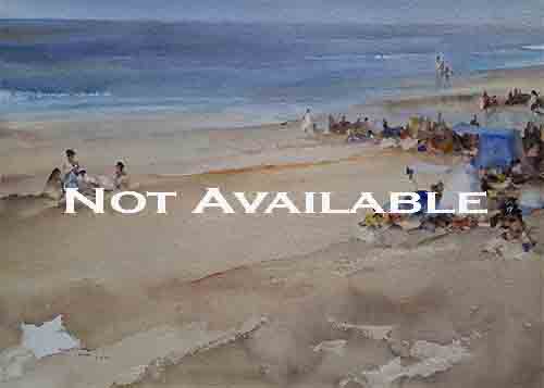 russell flint, original, paintings, The Blue Tent Parame The Blue Tent Parame