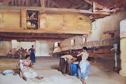 russell flint, original, Field Workers, Dordogne Field Workers, Dordogne