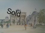 francis murray russell flint arc de triumphe paris original watercolour painting