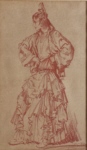 sir william russell flint gypsy of Almeria red chalk drawing