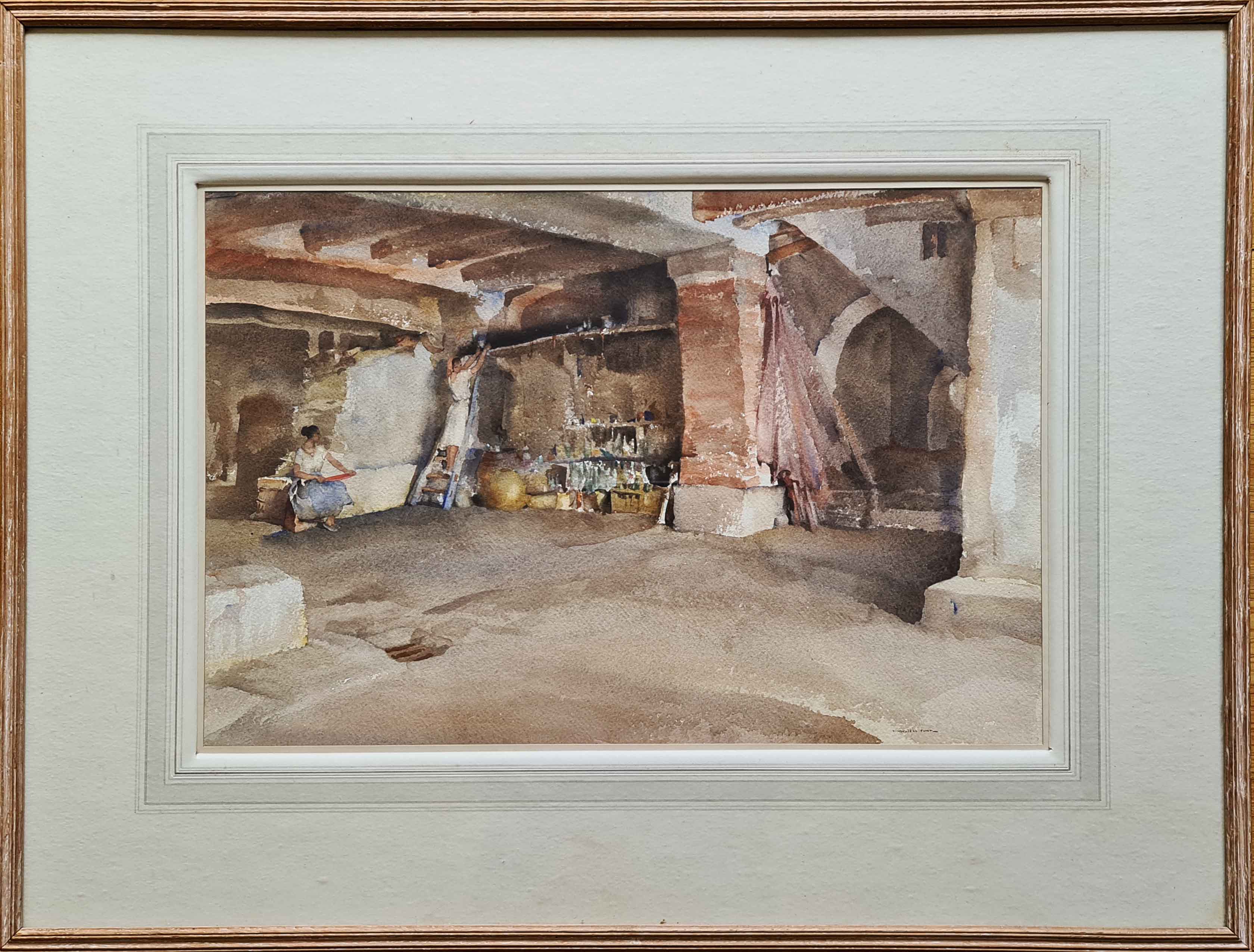 russell flint, original painting, the high shelf, France