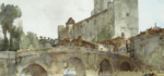  russell flint, la dronne, original watercolour