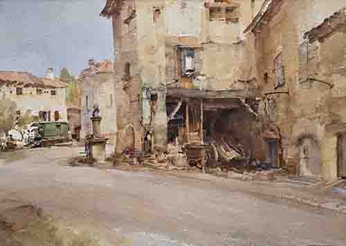 Les Cabannes, original watercolour